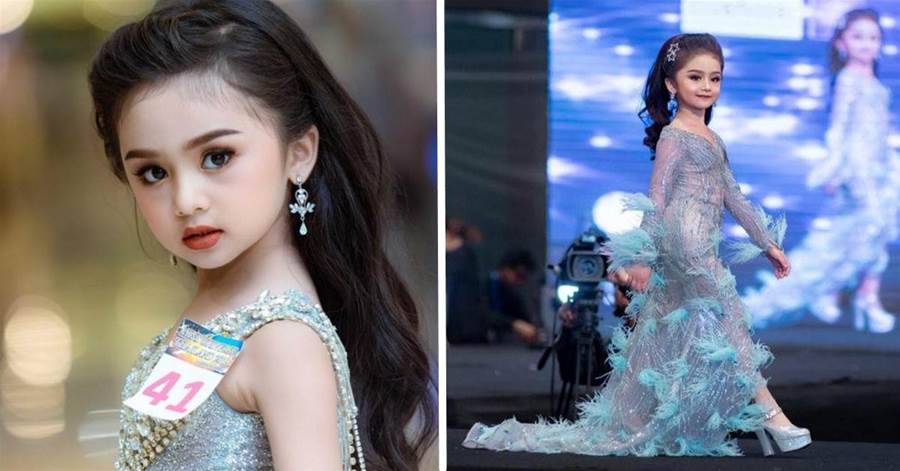 泰國7歲小蘿莉再一次斬獲「選美冠軍」！身穿禮服裙氣質傲人，卸下濃妝後才驚豔全場❤