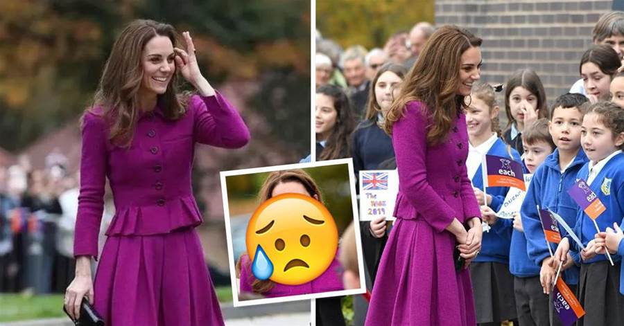 凱特王妃「穿衣」讓人失望！一身高貴紫8萬多，放大看面料卻嚴重起球，網嘲：太顯廉價