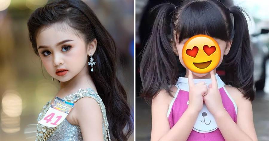 7歲泰國小蘿莉榮獲「選美冠軍」！身穿成熟禮裙化精緻濃妝，網友：卸妝後才驚豔